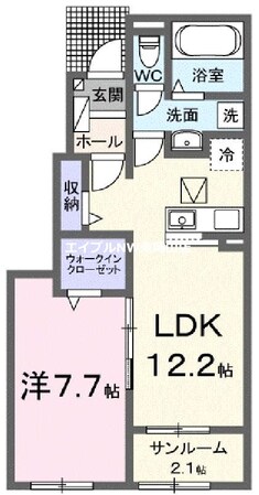 リップルガーデンＦの物件間取画像